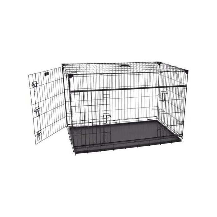 Cage Grand Chien 107/71/69 Pliable en Métal Inoxydable avec Portes