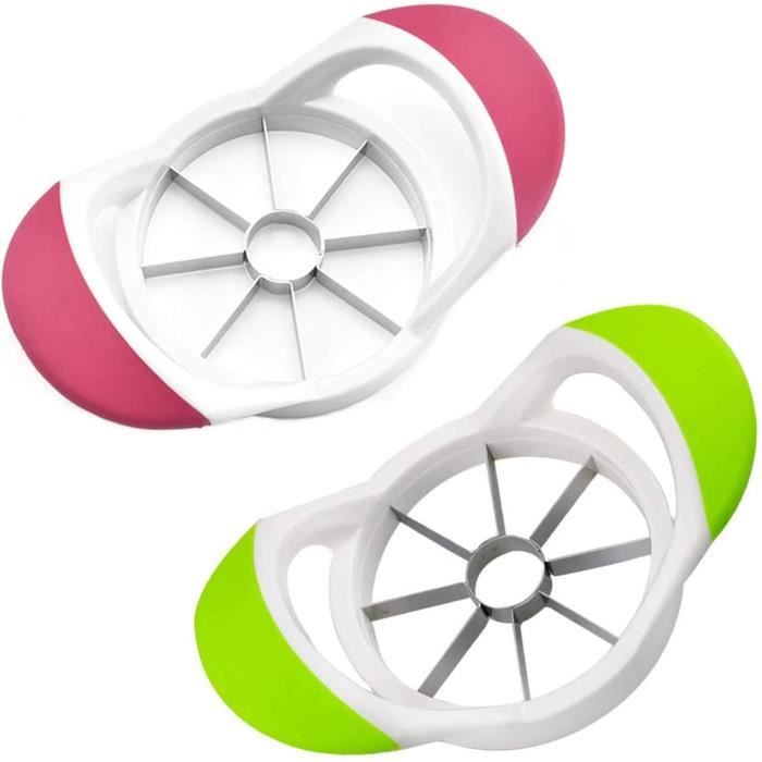 Lot De 2 Coupe-fruits En Acier Inoxydable-Trancheuse De Coupe-Coupe