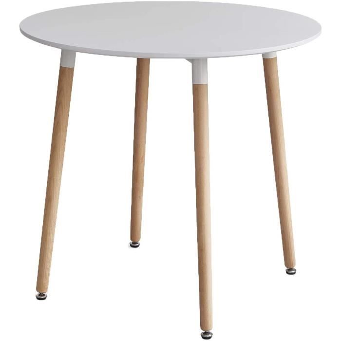 Table à Manger Ronde VASAGLE 80x75cm - Style Industriel Marron Et Noir - 100kg Charge - Idéale Salon/cuisine
