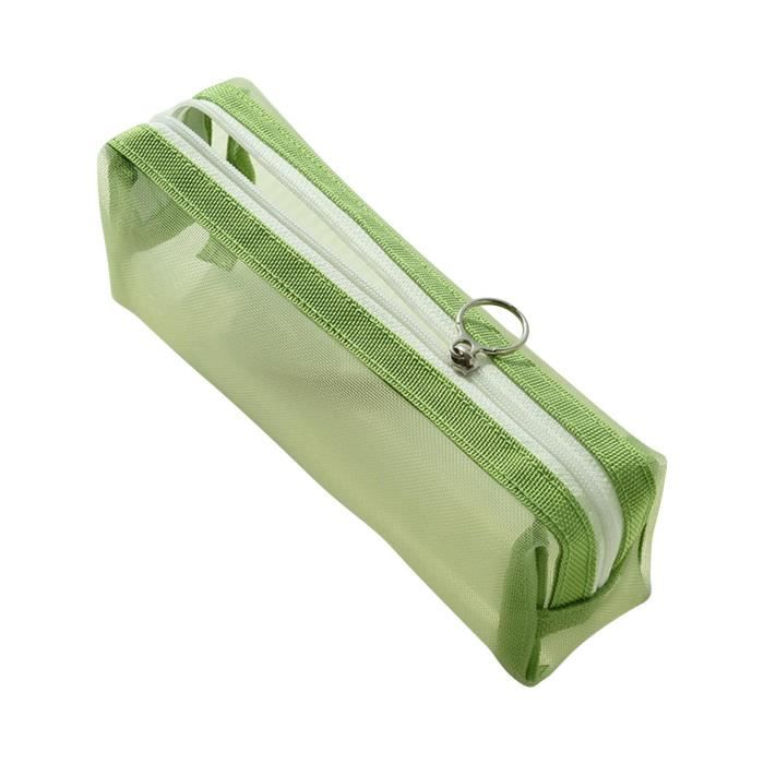 Lot De 3 Pochettes De Rangement Transparentes En Nylon | Fermeture éclair, Dimensions 21x12 Cm | Pour Fournitures, Cosmétiques, Accessoires