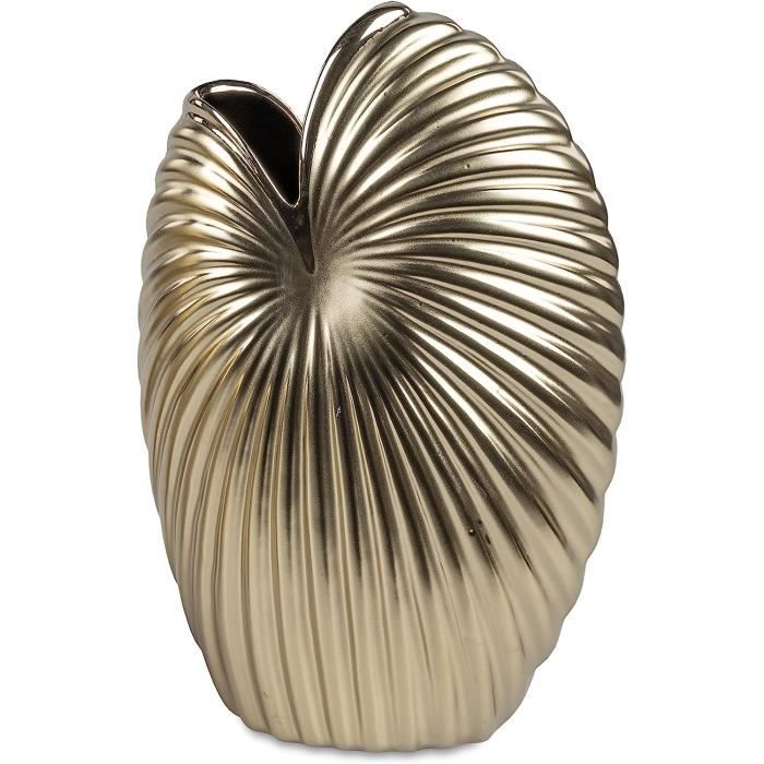 Vase en céramique dorée moderne