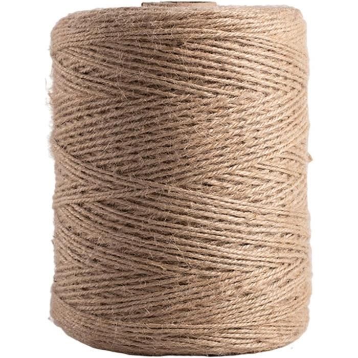 Bobine De Ficelle De Jute Naturelle - 150 M X 2 Mm - 100% Naturel - Pour Jardin, Bricolage, Décoration, Emballage