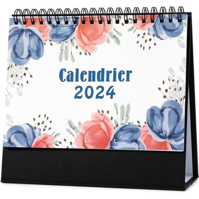 Calendrier 2024 - Calendrier Bureau 12 Mois De Janvier 2024 À Décembre 2024,  Flip Calendrier Mensuel Planificateur Mensuel Ca[H56] - Cdiscount  Beaux-Arts et Loisirs créatifs
