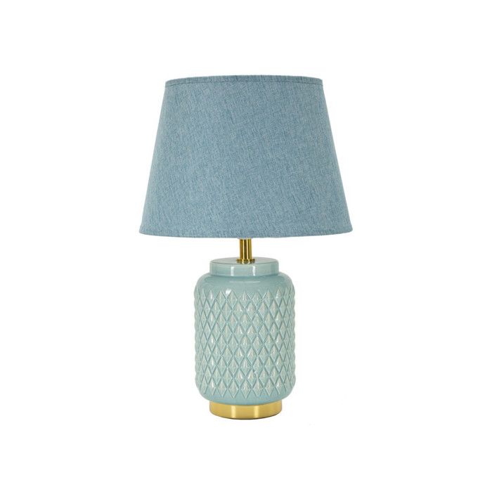 Lampe à poser en céramique Square 28 x 44 cm bleu clair