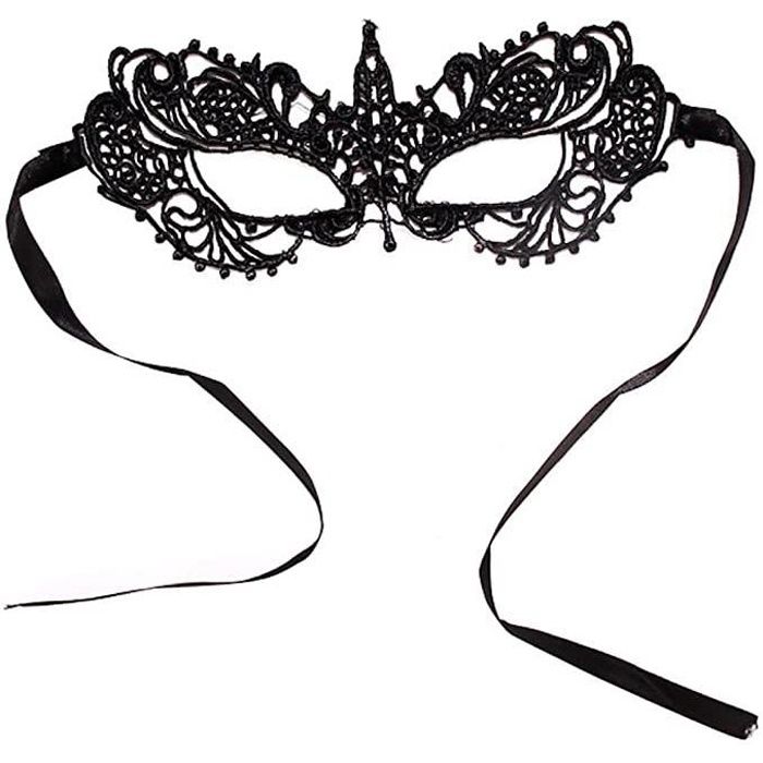 Masque Pour Les Eyes WIDMANN MILANO - Dentelle Noire, Style Vénitien - Carnaval, Halloween, Soirée Masquée