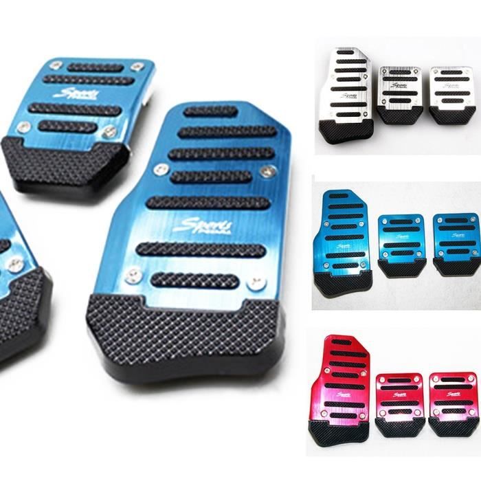 Rouge Alliage nonslip accélérateur Pad Couverture de pédale de frein for les véhicules automatiques à voiture Broco Pedale Voiture