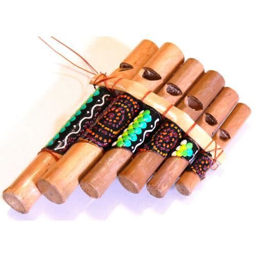 FLUTE DE PAN BAMBOU INSTRUMENT MUSIQUE BOIS ARTISA Cdiscount Maison