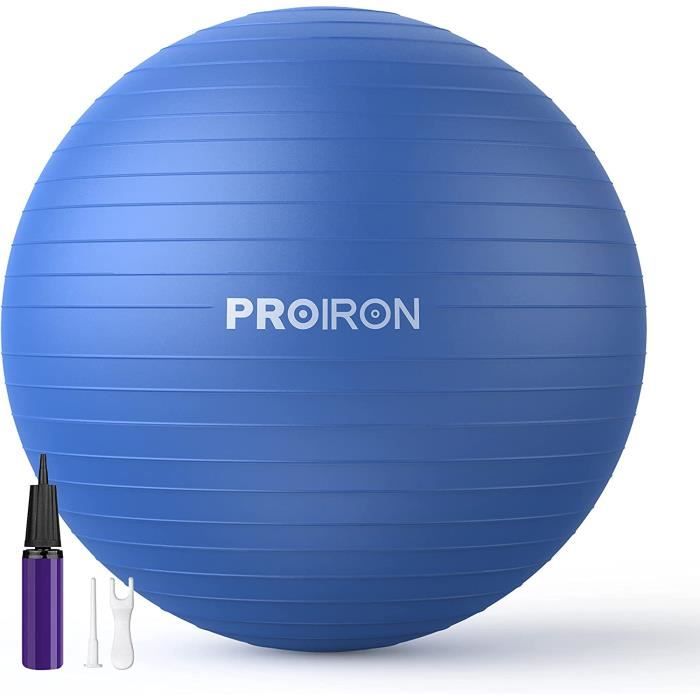 HQdeal 2 Pcs Yoga Ball 23cm Balle De Pilates Ballon De Gymnastique Rythmique Bleu E Violet Balles Dexercices Fitness