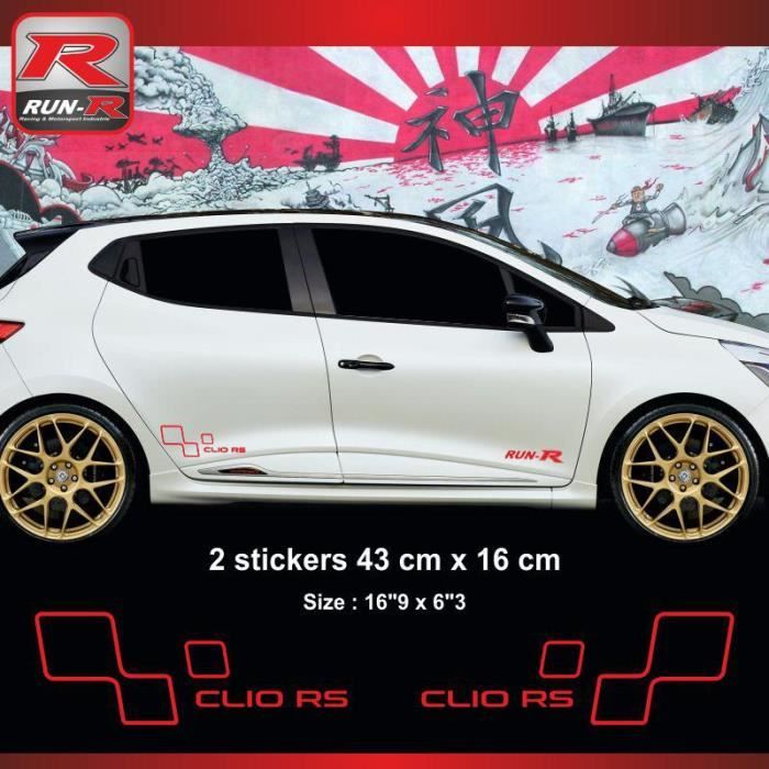6 x RENAULT voiture appui-tête stickers autocollants graphiques logo choix de couleurs