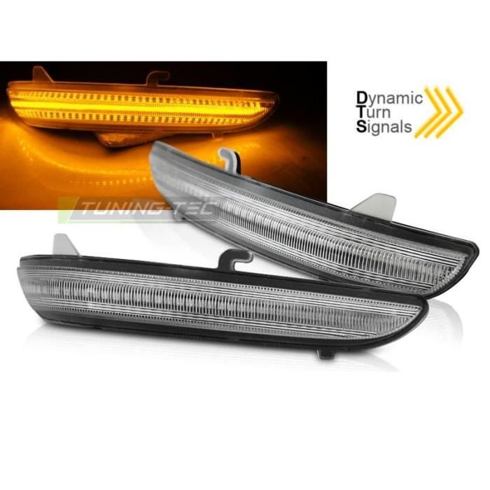 Paire Clignotant Repetiteurs retroviseurs Peugeot 2008 2013-2020 Clair LED Dynamique