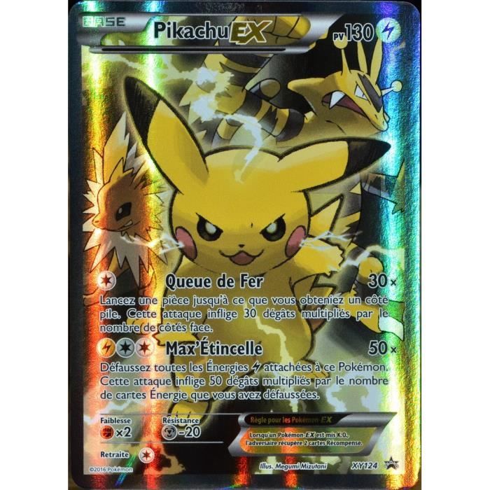 Carte Pokemon Xy124 Pikachu Ex 130 Pv Full Art Promo Neuf Fr Cdiscount Jeux Jouets Carte Pokemon Xy124 Pikachu Ex 130 Pv Full Art Promo Neuf Fr Cdiscount Jeux Jouets