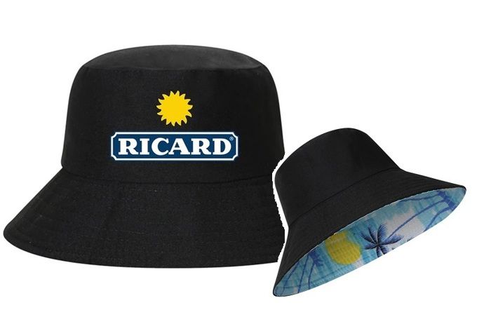 Chapeau, casquette, bob Ricard noir réversible - Rick Boutick