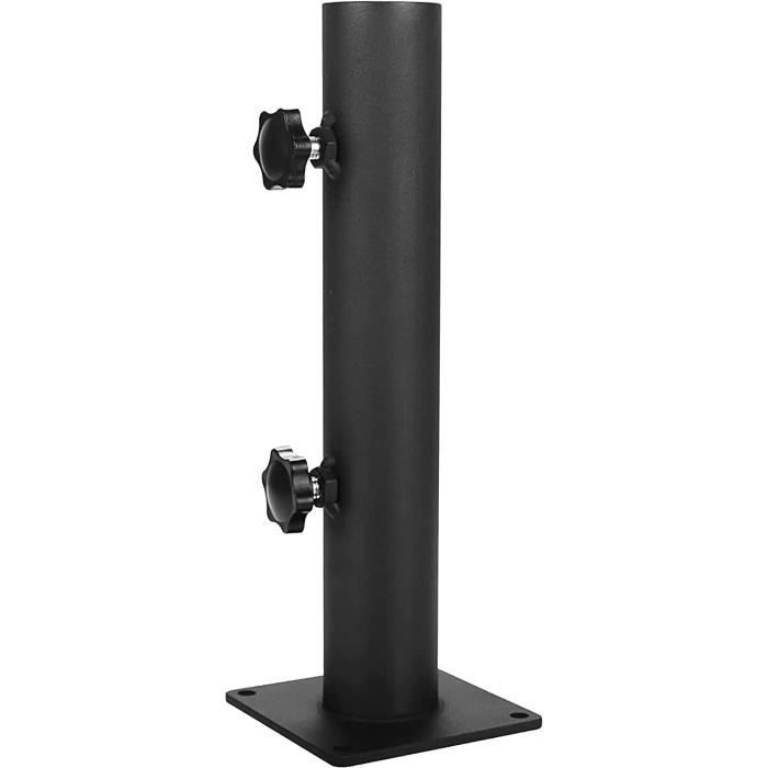 Base Lourde Pour Parapluie De Patio Extérieur - Ronde, Métal, Noire, Réglable, Ultra Stable (4.84 Lbs)