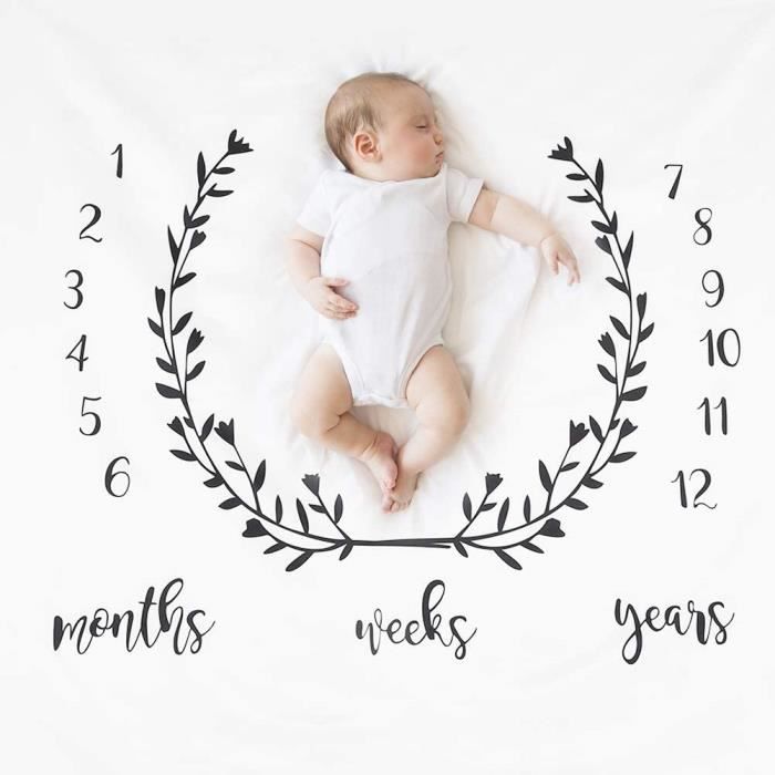 Couverture Etape Mensuelle Pour Bebe Photographie Nouveau Ne De Croissance De Record De Croissance De Couverture De Bebe De Jalon Cdiscount Puericulture Eveil Bebe