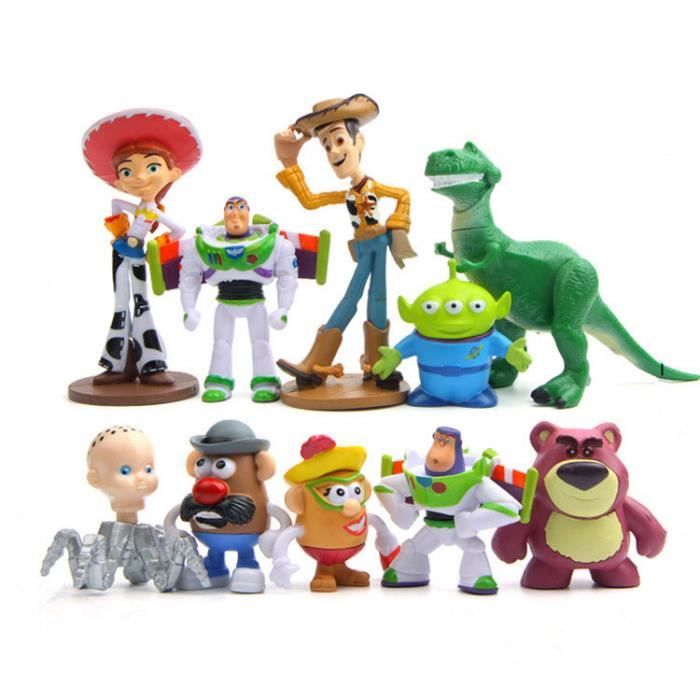 10 Pcs Ensemble Toy Story Buzz Lightyear Woody Jessie Lotso Bear Rex Dinosaure Petits Hommes Verts Figure Jouets 4 5 9 Cm Cadeau Cdiscount Jeux Jouets
