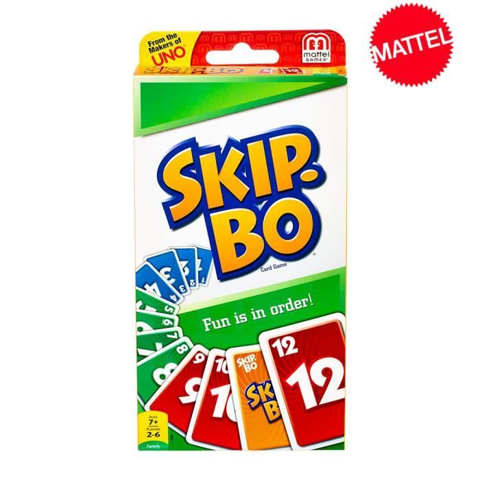 UNO SKIP BO - Mattel Games Jeu de cartes Uno Skip BO pour enfants, Jeu de cartes multijoueurs, Jouets de fête