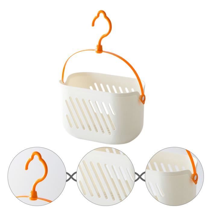 Panier De Rangement Suspendu Plastique Blanc Grande Taille - Cuisine Et Salle De Bain
