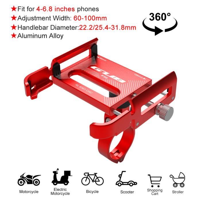 GUB PRO3 Support Vélo Moto Universel Smartphone - Fixation Aluminium Robuste
