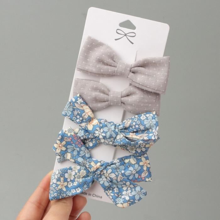 Coffret Accessoires Cheveux Fille - Bandeau, Pinceau, Nœuds, Motif Vichy - École