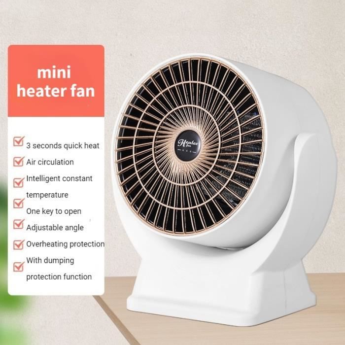 Vvikizy Mini Chauffage Mural Électrique Ventilateur Naturel avec Télécommande pour Chambre Salle de Bain - Bricolage