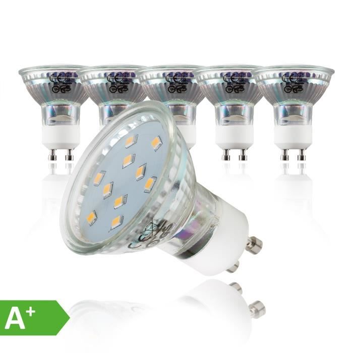 Ampoule LED GU10 ampoule d'économie d'énergie 3W blanc chaud spot 3000K
