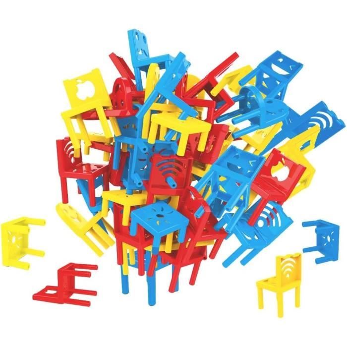 Chaises D'équilibrage Jeu D'empilage Chaises Empilables Jeu Family Board Balancing Toys Games Children Desk Play Game Toys Party Family Games for Kids Boy Girl Adults(#1