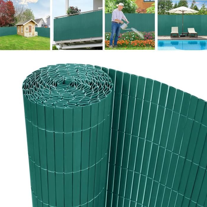 Brise-vue Pour Balcon 100x660cm | Anti-UV 95% - Facile à Suspendre, Vert - Idéal Terrasse, Jardin, Piscine
