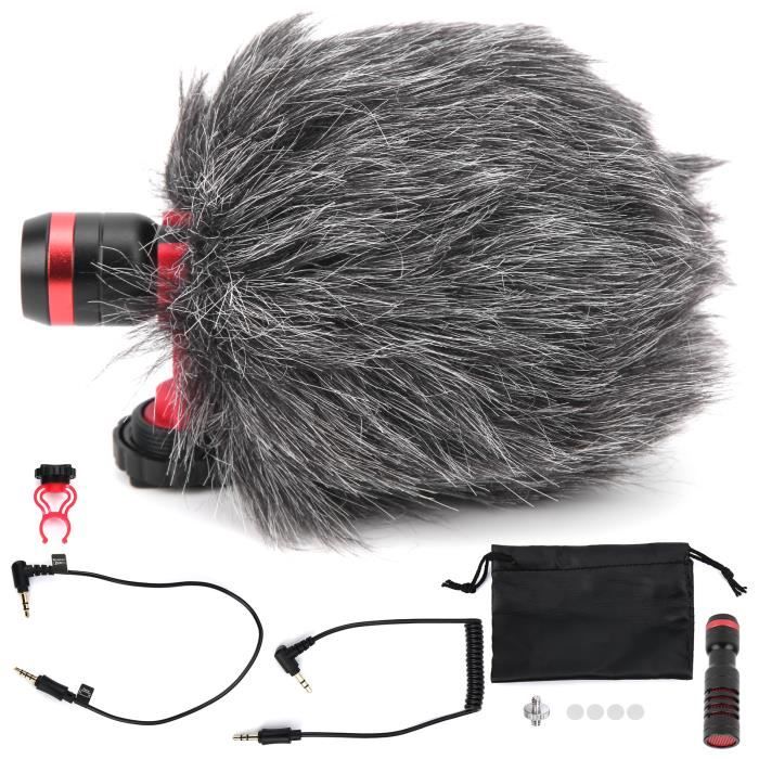 Microphone Caméra 3,5mm Mini - Réduction De Bruit & Coupe-Vent - Pour Vlogging, Conférences, Vidéos