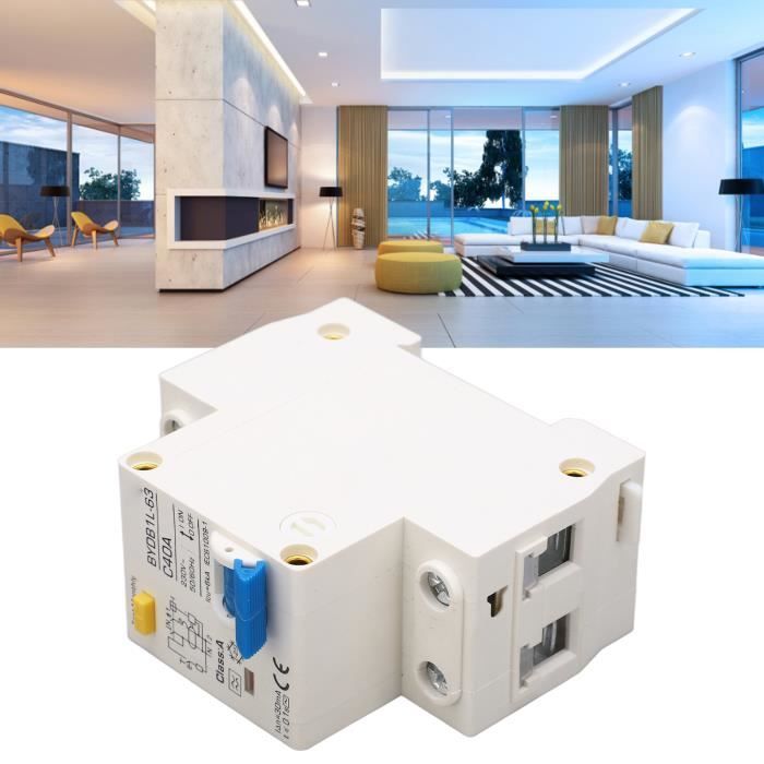 Disjoncteur Différentiel Type A 20A BYDB1L 63 - Protection Fuite 30mA AC & DC Pulsé | Anti-Surcharge Court-Circuit | Boîtier PA66 Ignifuge