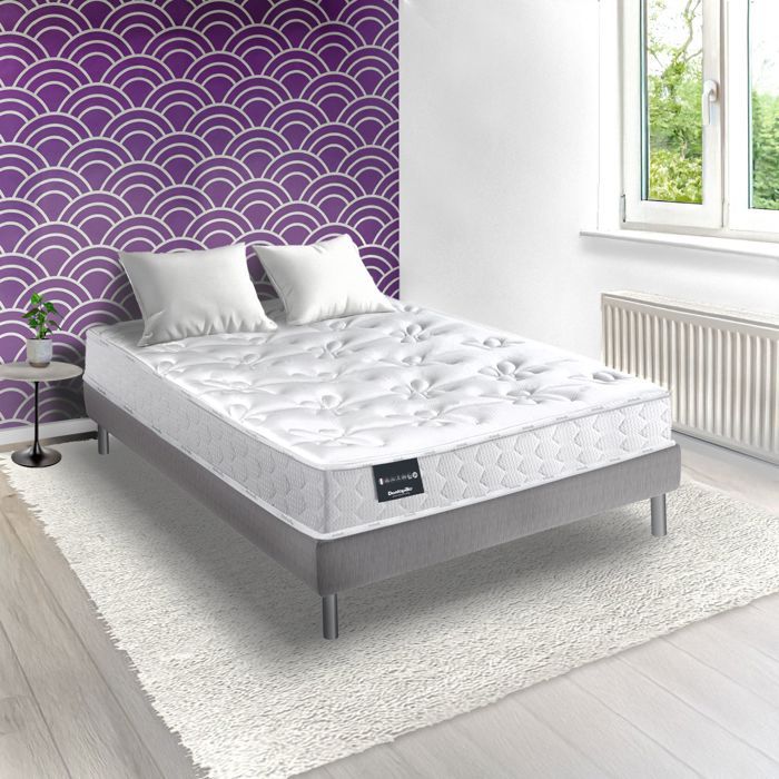 Matelas Dunlopillo ressorts ensachés ferme et moelleux 23cm 180x200 JACINTHE