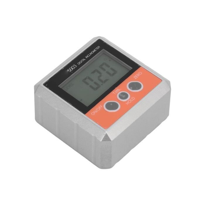 Inclinomètre Numérique étanche IP65 | Base Magnétique Et Rainure En V | Mesure Angle 0-360° Précision 0,2°