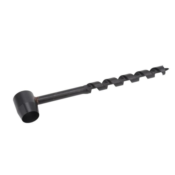 Tarière Manuelle Pour Jardin - Mèche Spirale De 100 Mm, Manche De 1 M, Acier - Pour Planter, Aérer Le Sol, Compost