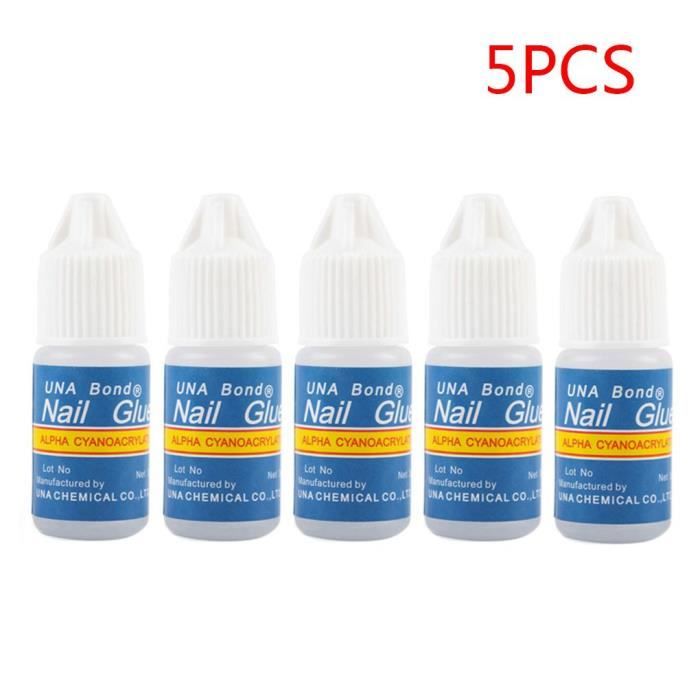 5pcs 3g Nails Art Colle Pour Faux Ongles En Gel Uv Ongles