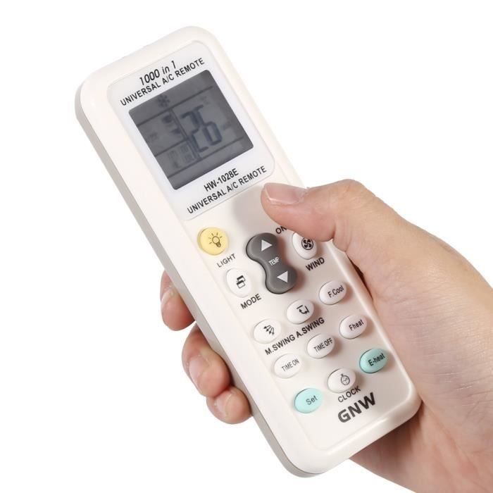 Zerone K-1028E Télécommande Universelle Pour Climatiseurs - Remplacement Compatible Avec La Majorité Des Marques Dont Gree