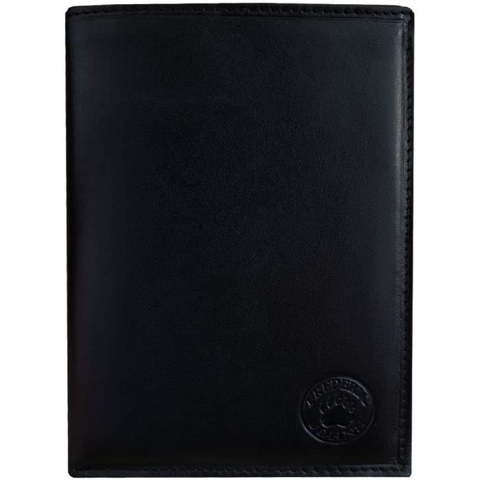 Frédéric Johns Portefeuille Homme Cuir Véritable - Grand Modèle World, 21 Cartes, RFID - Marque Française