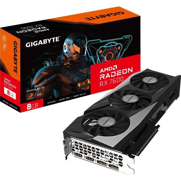 GIGABYTE – Carte Graphique – Radeon – RX 7600 GAMING OC 8G