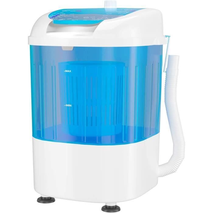 GOPLUS Mini Machine a Laver 2,5KG+10 Minutes Lavage Rapide,Lave-linge Semi-automatique Compact&ortable, 36 x 34 x 51CM, Bleu