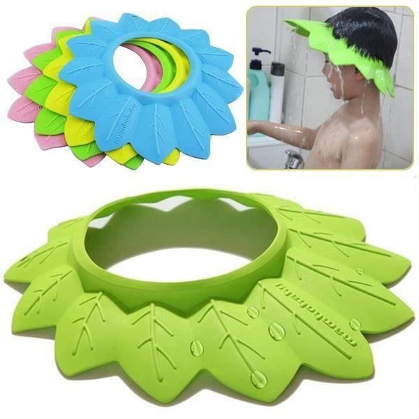 Norhogo Visière De Bain Bébé - Protection Yeux/Oreilles - Taille Réglable - Pour Enfants 6 Mois Et Plus - Jaune