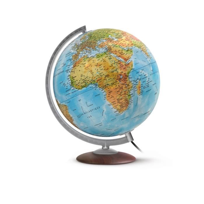 Globe Terrestre Non Lumineux - Diamètre 30 Cm, Cartographie Politique, Pied Et Méridien Noir - SAFETOOL - 13