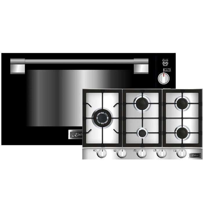 Kaiser EG 9371 Four à gaz encastrable 90cm + KG 9357 Plaque de cuisson