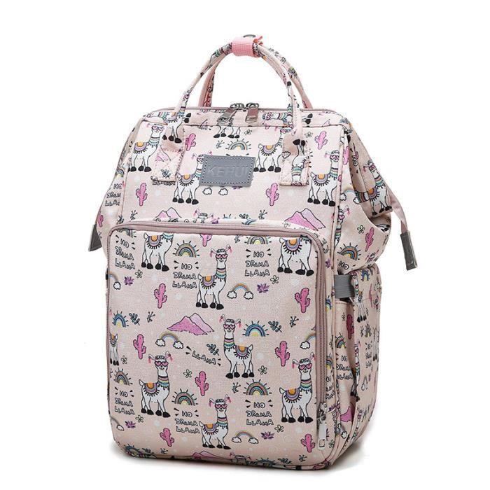 Bebamour Sac à Langer Licorne Avec Matelas à Langer Pour Poupée