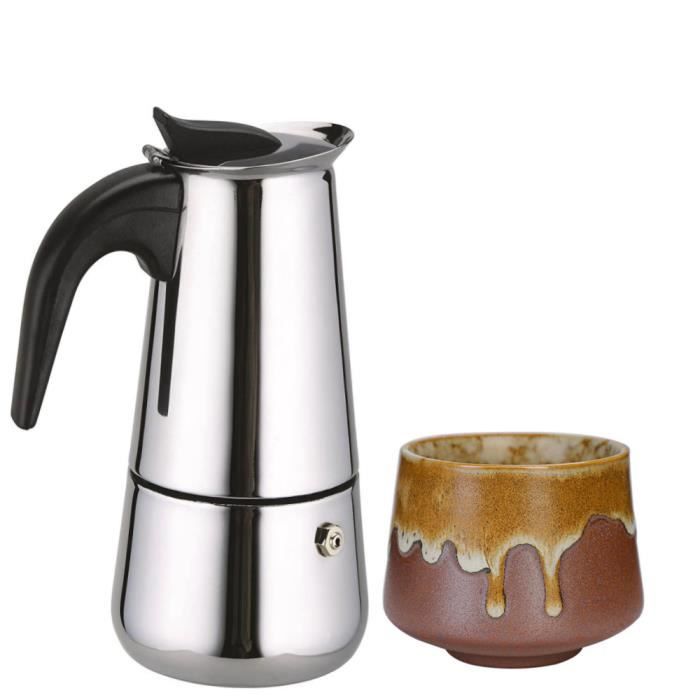 Cafetière Expresso En Acier Inoxydable Pour Cuisinière 2/4/6/9 Tasses, Cafetière Italienne Pour Induction, Gaz. Moka Pot Avec Sac, Sous-verre - Chine Cafetière Expresso Et Café Prix