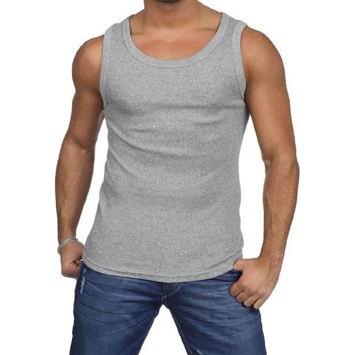 Bonjour® Débardeur classique sans manches pour homme 100 /% coton Blanc Disponible en lots de 3 et 6 Tailles S L XXL XL M