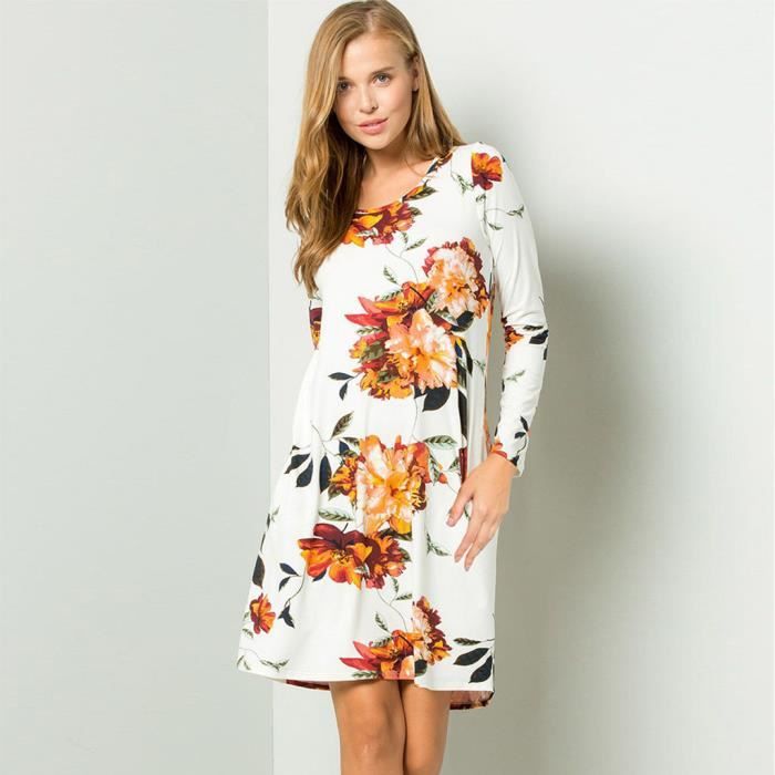 robe droite longue fluide