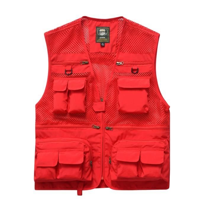Gilet Multipoches Pour Enfants - Pêche, Randonnée, Camping - Taille M Et L, 100% Polyester