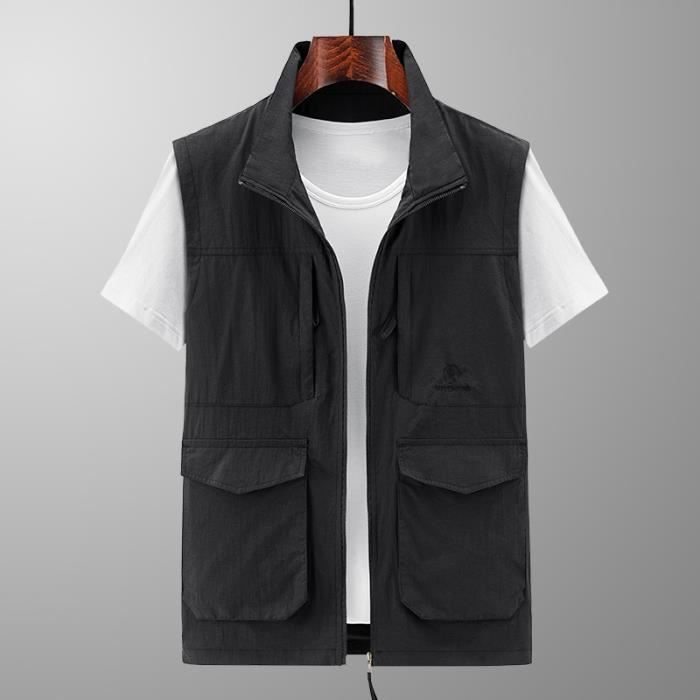 Gilet Chauffant Homme Léger Slim Fit-Noir