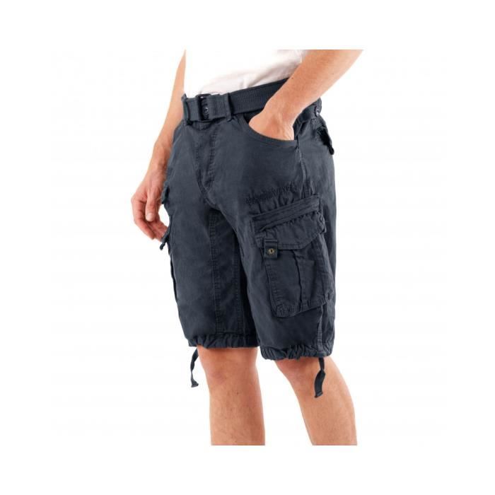 Bermuda Homme Casual Coton - Geographical Norway - PANORAMIQUE MEN - Marine XXXXL