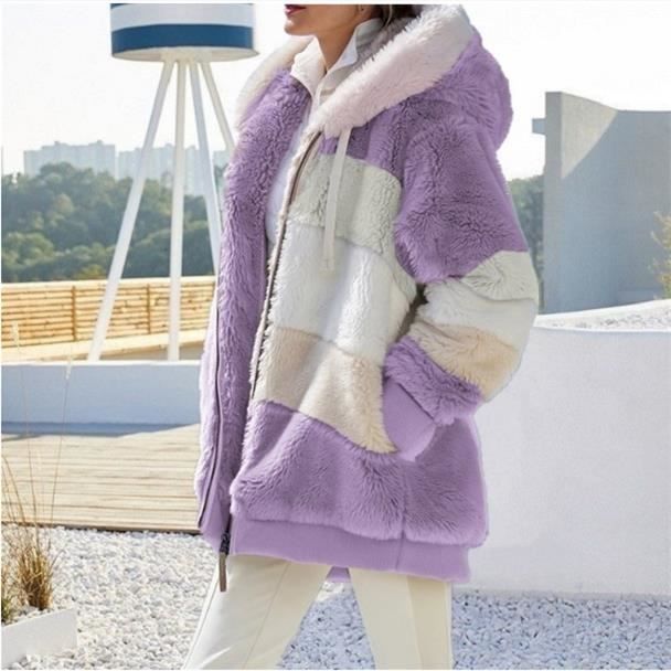 Manteau Femme Mi-long En Laine - Trench Coat D'hiver Avec Capuche, Coupe-vent, Style Chic Pour Automne Et Hiver