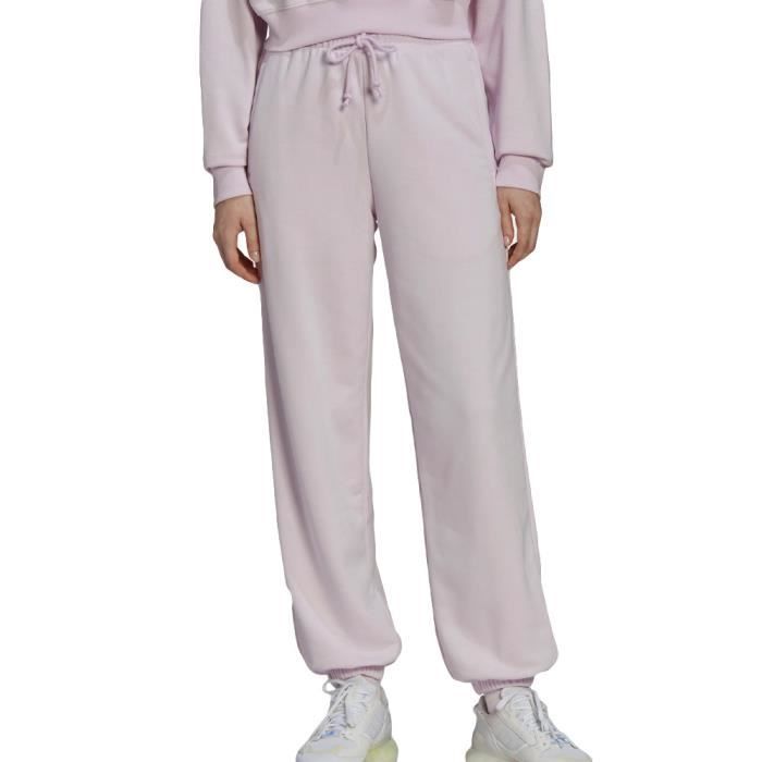 Jogging Femme Adidas Rose Taille elastique Poches laterales Coton recycle
