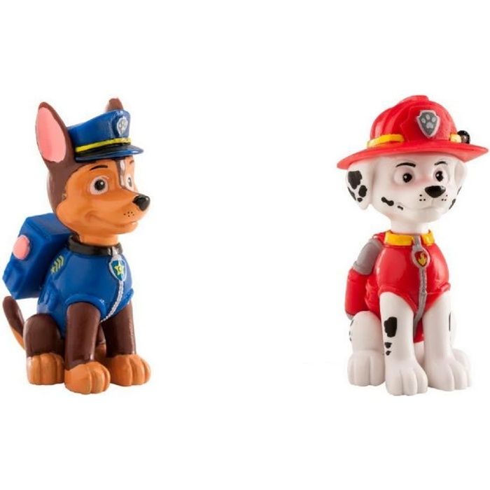Lot 2 Figurines Pat Patrouille Decor Gateau Anniversaire Paw Patrol Cdiscount Maison